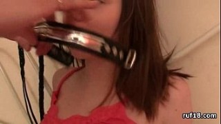 indiansexygirl Teen tries bondage sex